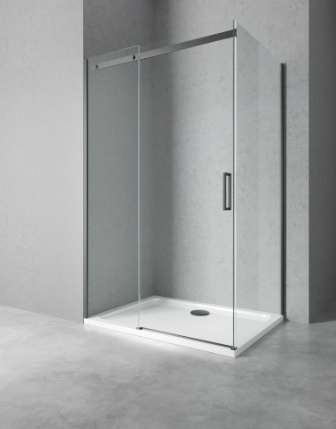 Shower enclosures with a tray
