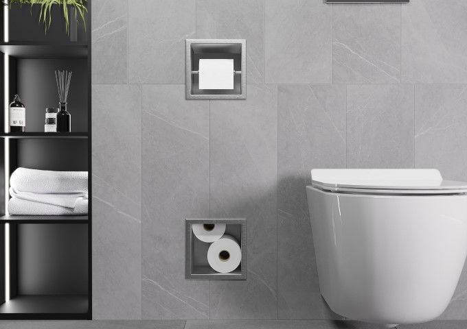 concealed toilet paper holder