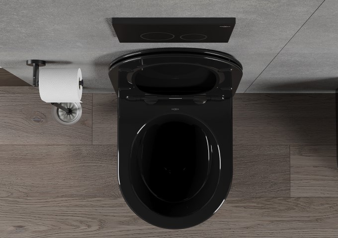 black toilet bowl