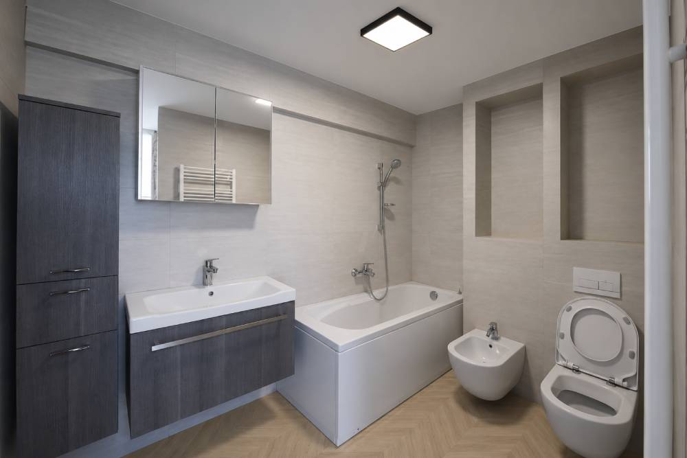 Black LED ceiling fixture