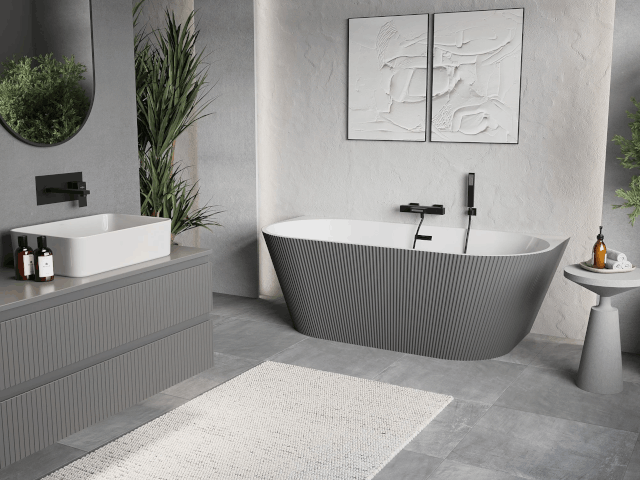 Bathroom with 60x60 square tiles