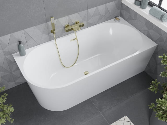 Freestanding bath made of sanitary acrylic