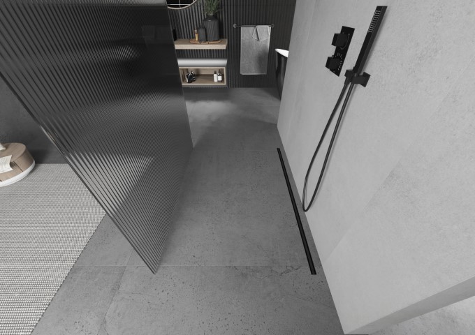 black shower handle