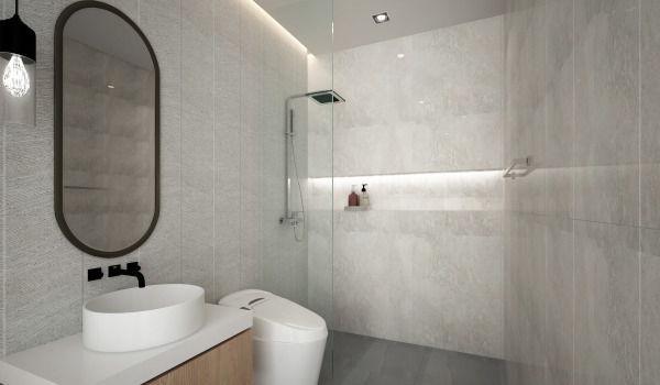 How high to mount the rain shower?