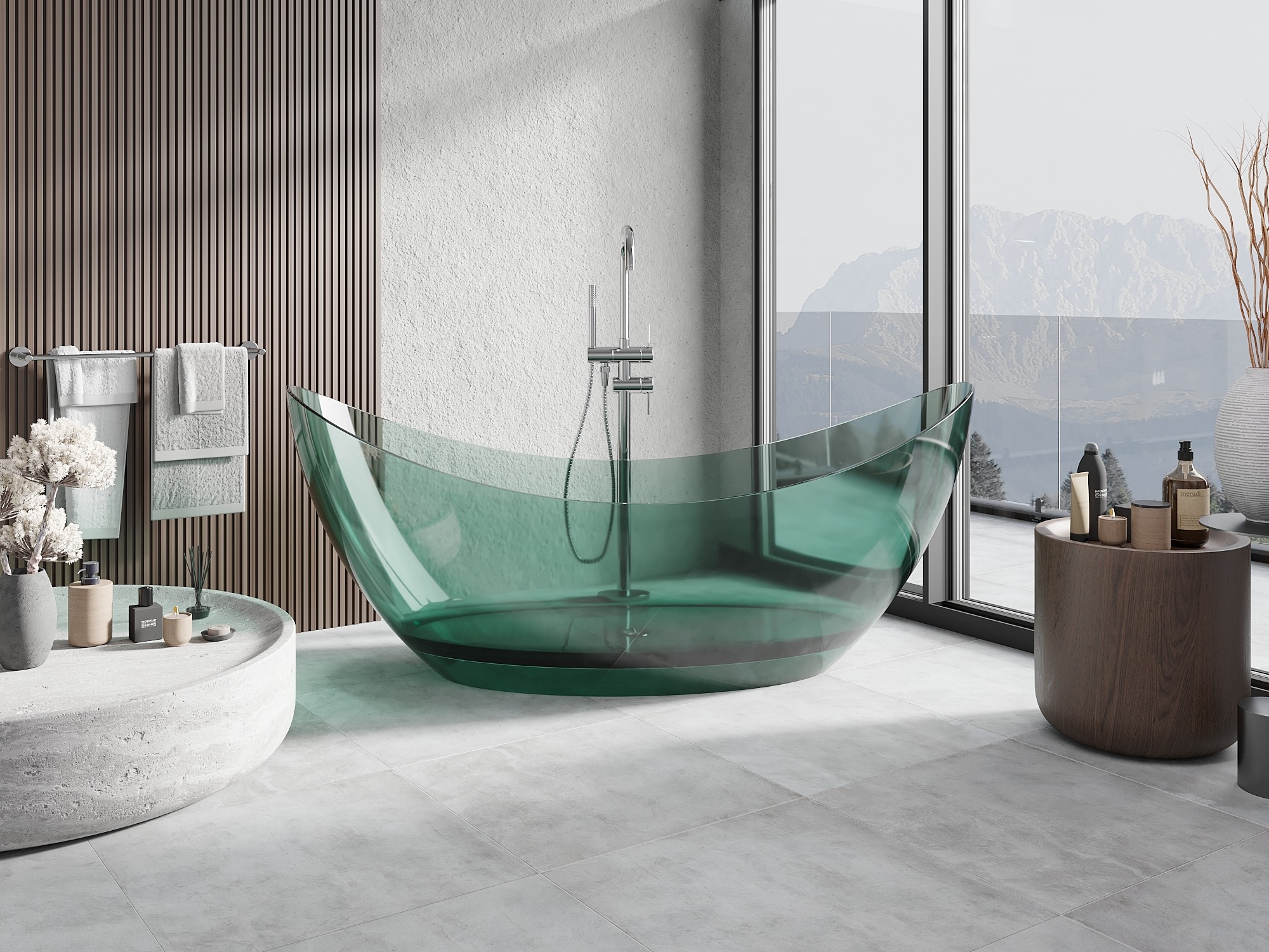 Transparent Freestanding Bathtub - Luxury in Full Transparency