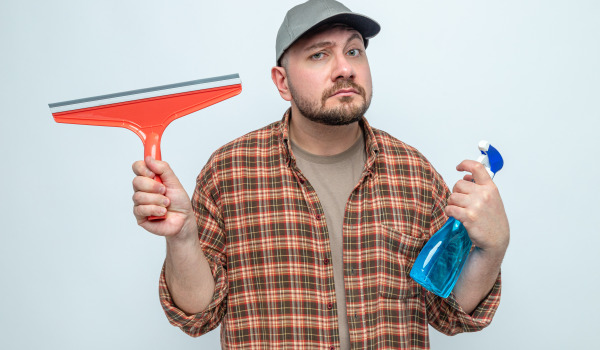 Quick Cleaning with a Water Squeegee