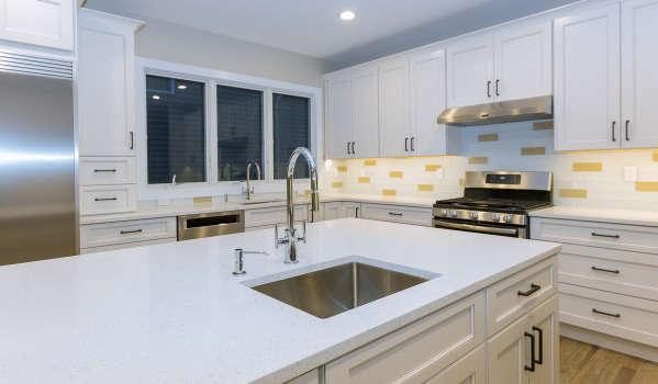 What liquid should you pour into a kitchen dispenser?