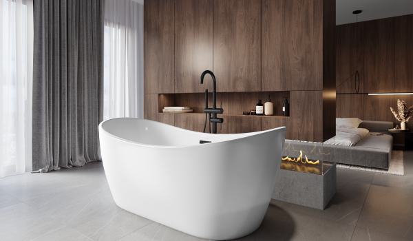 Free-standing bath in classic style