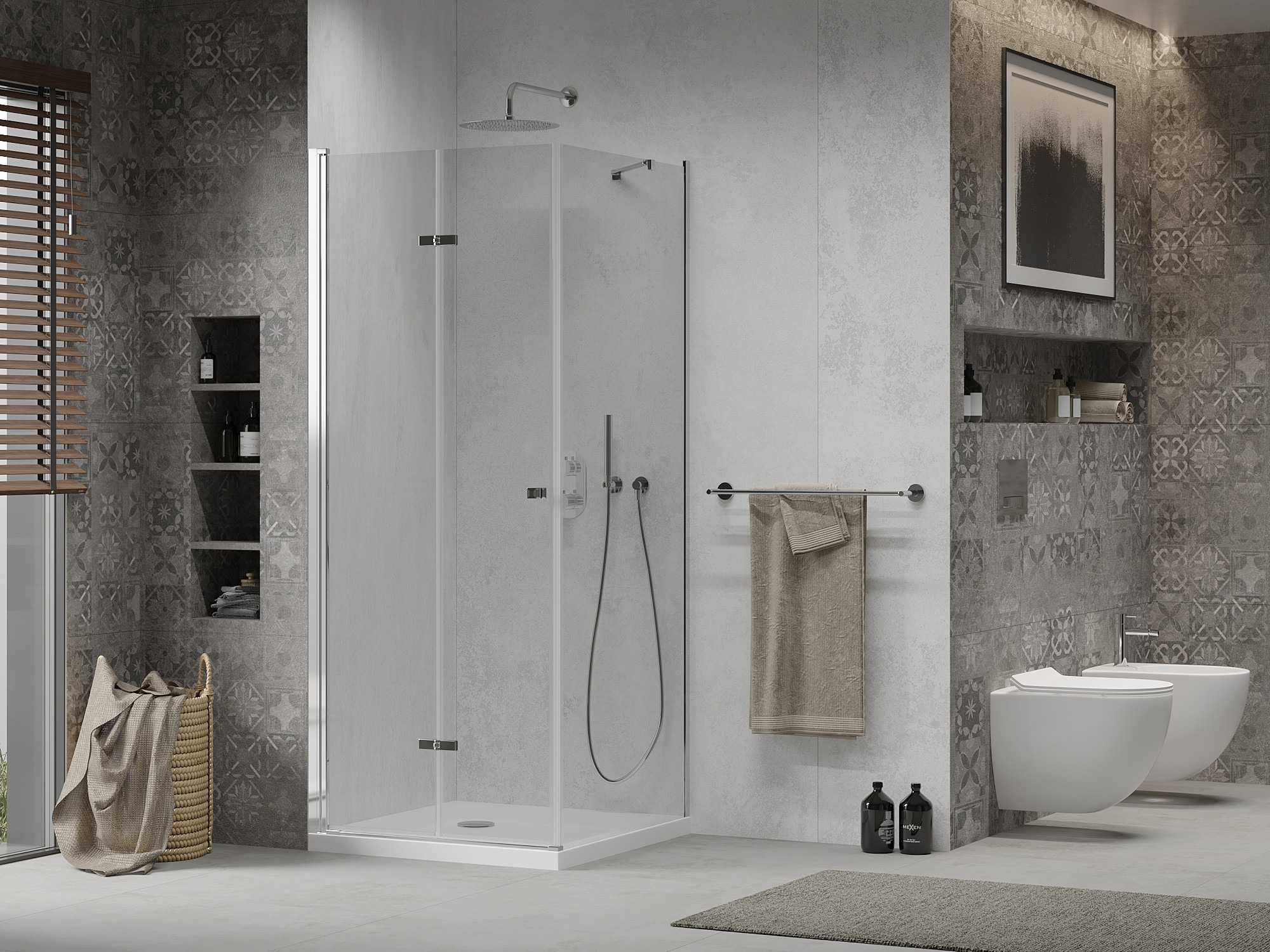 Oriental Bathroom with Shower Cabin