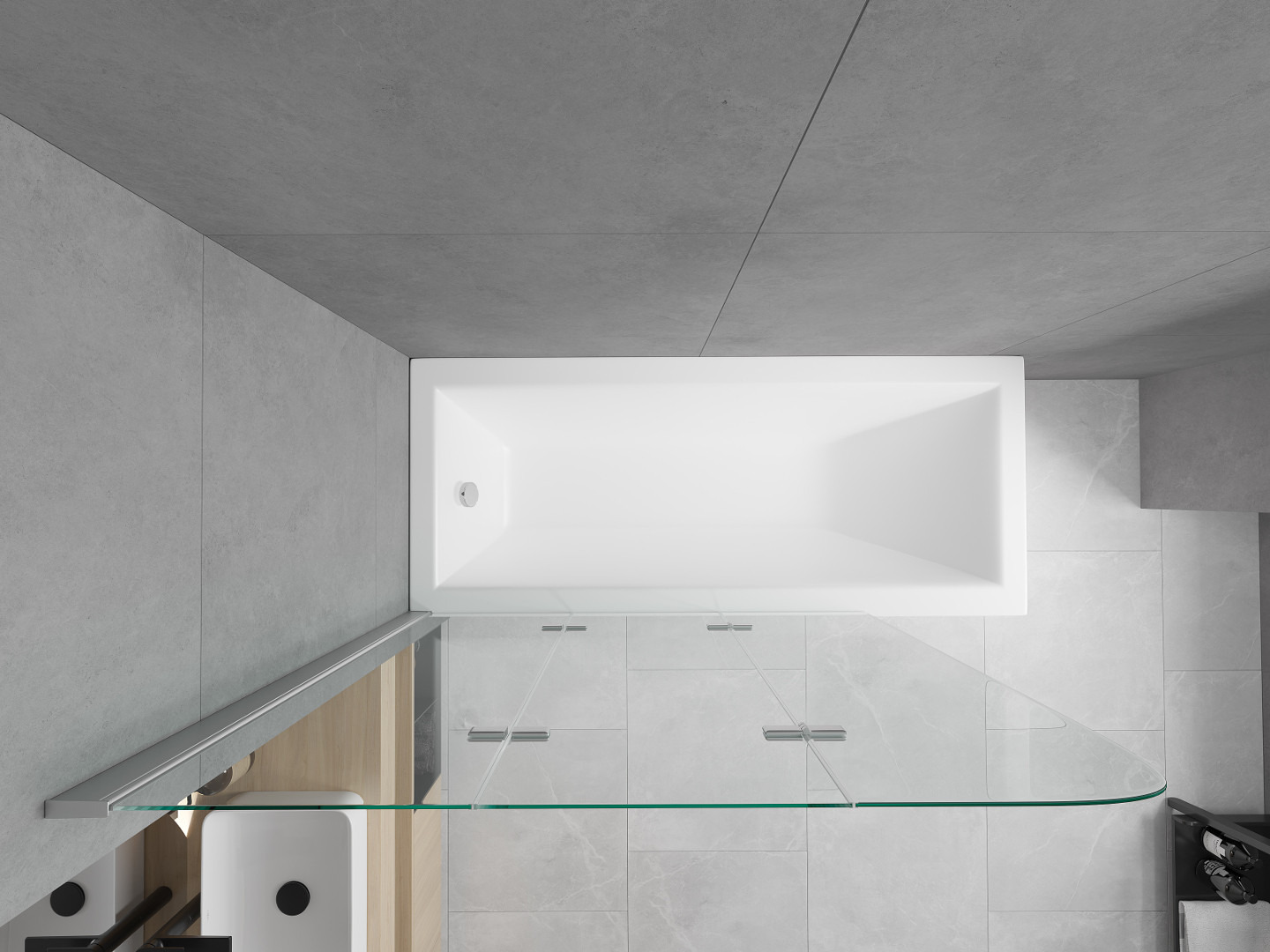 Bathtub and Shower in One