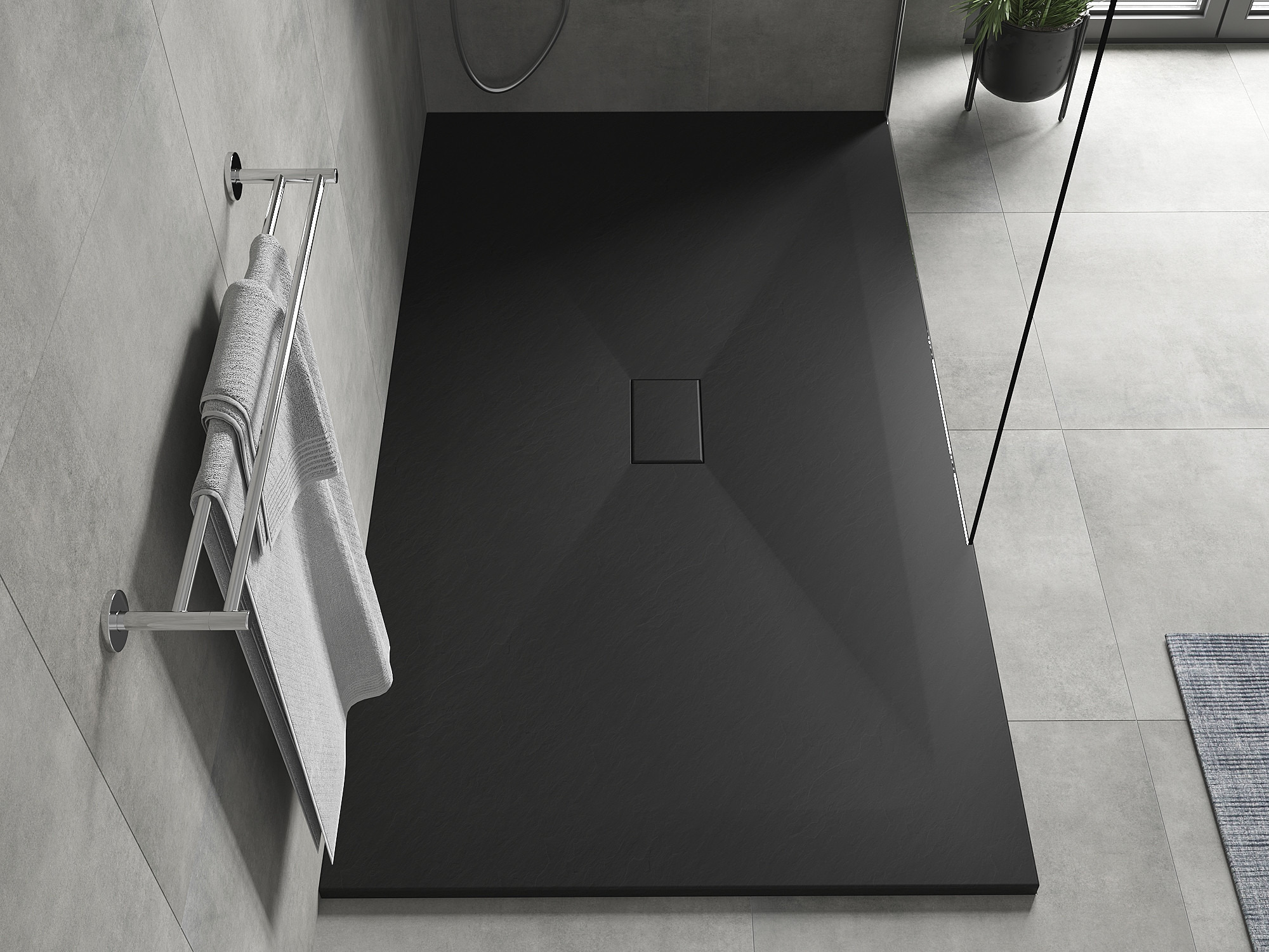 Stone-Texture Shower Tray
