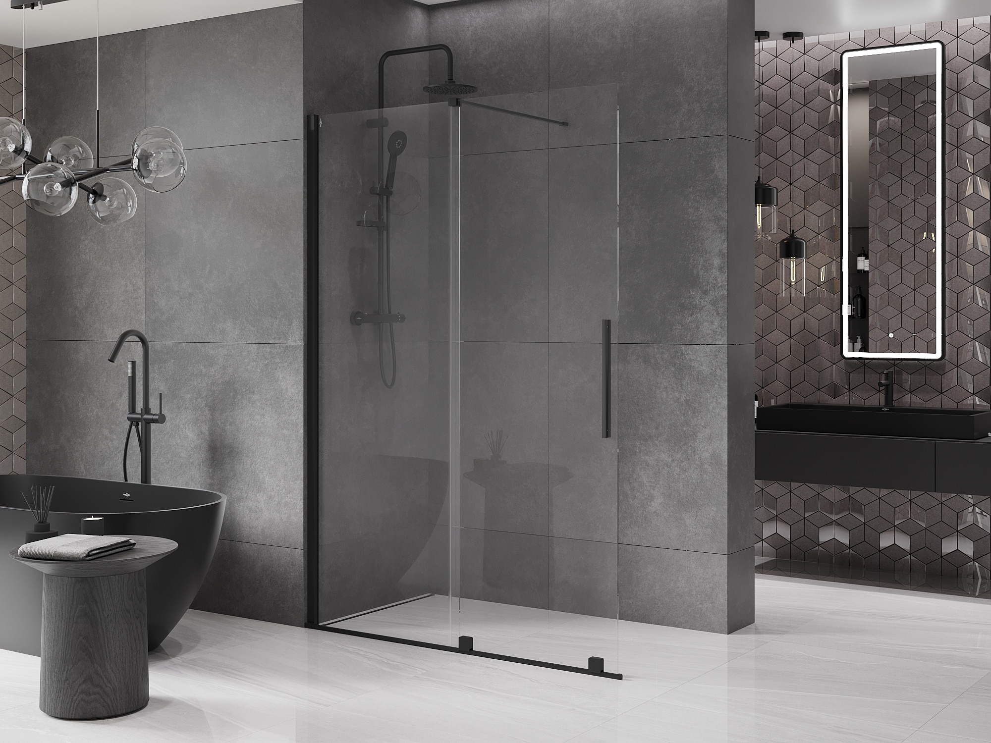 Sliding shower wall - the perfect solution for small bathrooms