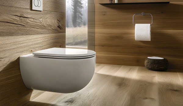 How high should you hang a toilet bowl?